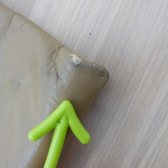 VINTAGE Leather Bag Beige Crossbody Snakeskin Sling Neutral Medium Purse Boho 90 - Picture 8 of 16